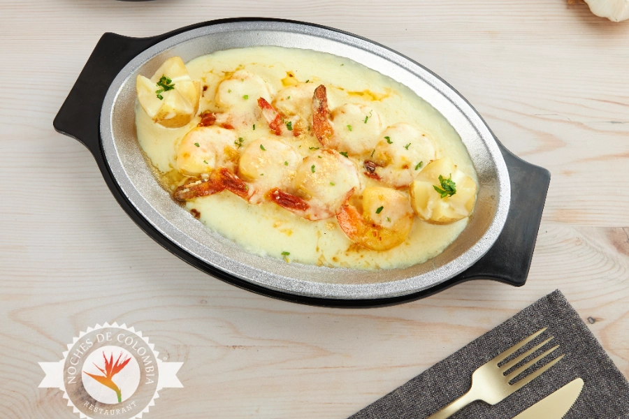 Camarones Gratinados